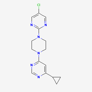 molecular formula C15H17ClN6 B2801364 4-[4-(5-Chloropyrimidin-2-yl)piperazin-1-yl]-6-cyclopropylpyrimidine CAS No. 2380172-11-0