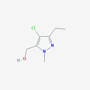 molecular formula C7H11ClN2O B2801369 (4-chloro-5-ethyl-2-methyl-2H-pyrazol-3-yl)-methanol CAS No. 1126223-57-1
