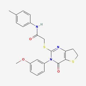 2-((3-(3-methoxyphenyl)-4-oxo-3,4,6,7-tetrahydrothieno[3,2-d]pyrimidin-2-yl)thio)-N-(p-tolyl)acetamide