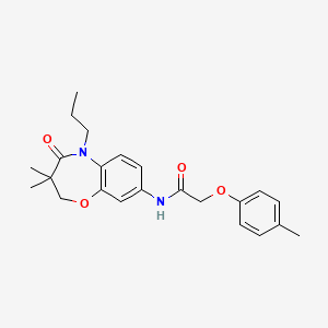 N-(3,3-dimethyl-4-oxo-5-propyl-2,3,4,5-tetrahydrobenzo[b][1,4]oxazepin-8-yl)-2-(p-tolyloxy)acetamide