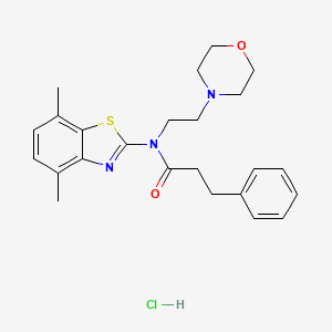 N-(4,7-dimethylbenzo[d]thiazol-2-yl)-N-(2-morpholinoethyl)-3-phenylpropanamide hydrochloride
