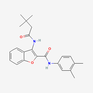 molecular formula C23H26N2O3 B2801387 3-(3,3-dimethylbutanamido)-N-(3,4-dimethylphenyl)-1-benzofuran-2-carboxamide CAS No. 888454-66-8