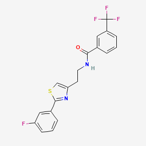 B2801421 N-{2-[2-(3-fluorophenyl)-1,3-thiazol-4-yl]ethyl}-3-(trifluoromethyl)benzamide CAS No. 932987-02-5