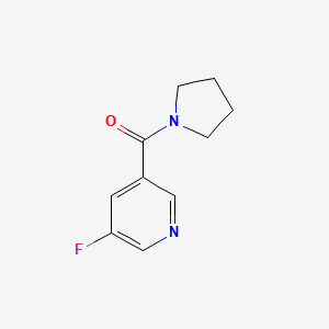 molecular formula C10H11FN2O B2801441 3-Fluoro-5-(pyrrolidine-1-carbonyl)pyridine CAS No. 1565473-37-1