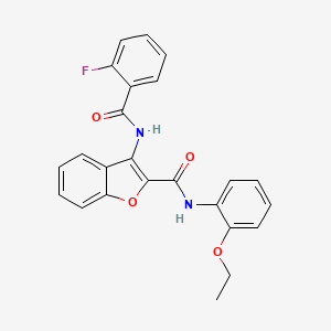 molecular formula C24H19FN2O4 B2801468 N-(2-ethoxyphenyl)-3-(2-fluorobenzamido)benzofuran-2-carboxamide CAS No. 872609-10-4