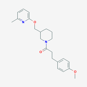 molecular formula C22H28N2O3 B2801471 3-(4-Methoxyphenyl)-1-(3-{[(6-methylpyridin-2-yl)oxy]methyl}piperidin-1-yl)propan-1-one CAS No. 2380041-30-3