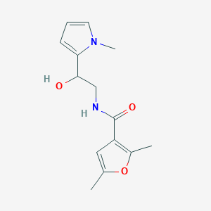 molecular formula C14H18N2O3 B2801474 N-[2-hydroxy-2-(1-methyl-1H-pyrrol-2-yl)ethyl]-2,5-dimethylfuran-3-carboxamide CAS No. 1396884-58-4