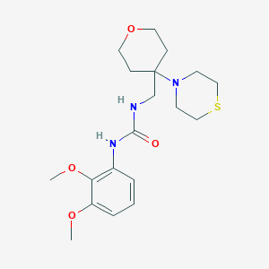 molecular formula C19H29N3O4S B2801540 3-(2,3-Dimethoxyphenyl)-1-{[4-(thiomorpholin-4-yl)oxan-4-yl]methyl}urea CAS No. 2415463-53-3