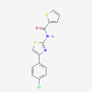 molecular formula C14H9ClN2OS2 B2801542 n-[4-(4-Chlorophenyl)-1,3-thiazol-2-yl]thiophene-2-carboxamide CAS No. 307510-55-0