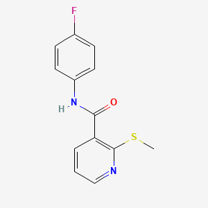 molecular formula C13H11FN2OS B2801566 N-(4-fluorophenyl)-2-methylsulfanylpyridine-3-carboxamide CAS No. 141842-33-3