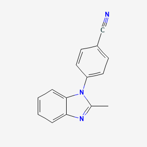 molecular formula C15H11N3 B2801567 4-(2-methyl-1H-benzimidazol-1-yl)benzonitrile CAS No. 884069-38-9