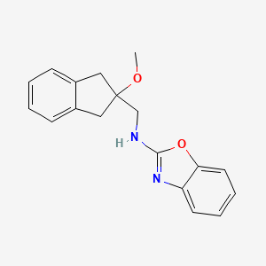molecular formula C18H18N2O2 B2801584 N-[(2-methoxy-2,3-dihydro-1H-inden-2-yl)methyl]-1,3-benzoxazol-2-amine CAS No. 2379970-94-0