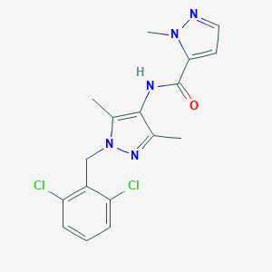molecular formula C17H17Cl2N5O B280160 N-[1-(2,6-dichlorobenzyl)-3,5-dimethyl-1H-pyrazol-4-yl]-1-methyl-1H-pyrazole-5-carboxamide 