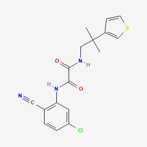 molecular formula C17H16ClN3O2S B2801607 N1-(5-chloro-2-cyanophenyl)-N2-(2-methyl-2-(thiophen-3-yl)propyl)oxalamide CAS No. 2309341-97-5