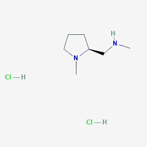 molecular formula C7H18Cl2N2 B2801632 (S)-N-Methyl-1-(1-methylpyrrolidin-2-yl)methanamine dihydrochloride CAS No. 2370018-89-4