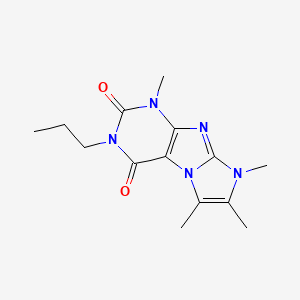 molecular formula C14H19N5O2 B2801651 4,6,7,8-Tetramethyl-2-propylpurino[7,8-a]imidazole-1,3-dione CAS No. 878413-16-2