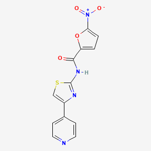 molecular formula C13H8N4O4S B2801671 5-nitro-N-(4-(pyridin-4-yl)thiazol-2-yl)furan-2-carboxamide CAS No. 476641-98-2