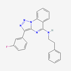 molecular formula C23H18FN5 B2801685 3-(3-FLUOROPHENYL)-N-(2-PHENYLETHYL)-[1,2,3]TRIAZOLO[1,5-A]QUINAZOLIN-5-AMINE CAS No. 866866-00-4