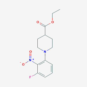 molecular formula C14H17FN2O4 B2801689 Ethyl 1-(3-fluoro-2-nitrophenyl)piperidine-4-carboxylate CAS No. 733749-63-8