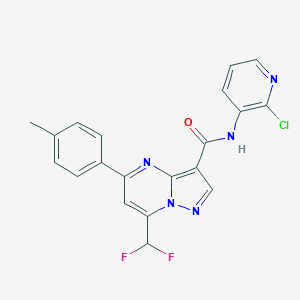 molecular formula C20H14ClF2N5O B280169 N-(2-chloropyridin-3-yl)-7-(difluoromethyl)-5-(4-methylphenyl)pyrazolo[1,5-a]pyrimidine-3-carboxamide 