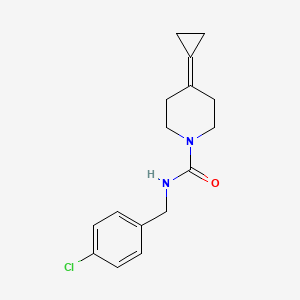molecular formula C16H19ClN2O B2801691 N-[(4-chlorophenyl)methyl]-4-cyclopropylidenepiperidine-1-carboxamide CAS No. 2097900-83-7