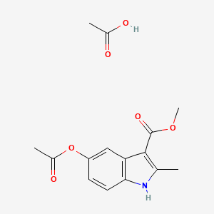 molecular formula C15H17NO6 B2801712 Methyl 5-acetoxy-2-methyl-1H-indole-3-carboxylate acetate CAS No. 2089316-36-7