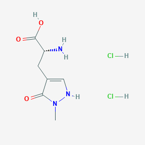 (2R)-2-Amino-3-(2-methyl-3-oxo-1H-pyrazol-4-yl)propanoic acid;dihydrochloride