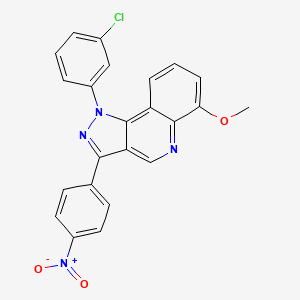 1-(3-chlorophenyl)-6-methoxy-3-(4-nitrophenyl)-1H-pyrazolo[4,3-c]quinoline