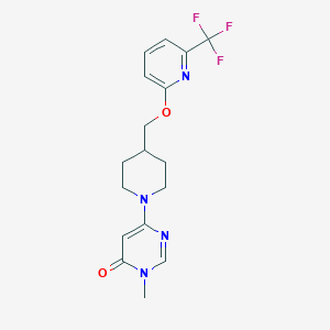 3-Methyl-6-[4-({[6-(trifluoromethyl)pyridin-2-yl]oxy}methyl)piperidin-1-yl]-3,4-dihydropyrimidin-4-one