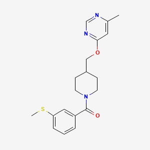 (4-(((6-Methylpyrimidin-4-yl)oxy)methyl)piperidin-1-yl)(3-(methylthio)phenyl)methanone
