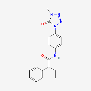 molecular formula C18H19N5O2 B2801733 N-(4-(4-methyl-5-oxo-4,5-dihydro-1H-tetrazol-1-yl)phenyl)-2-phenylbutanamide CAS No. 1396795-47-3