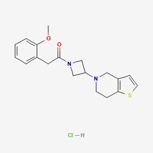 1-(3-(6,7-dihydrothieno[3,2-c]pyridin-5(4H)-yl)azetidin-1-yl)-2-(2-methoxyphenyl)ethanone hydrochloride
