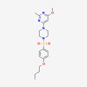 4-(4-((4-Butoxyphenyl)sulfonyl)piperazin-1-yl)-6-methoxy-2-methylpyrimidine