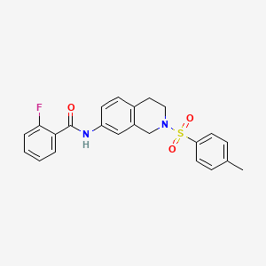2-fluoro-N-(2-tosyl-1,2,3,4-tetrahydroisoquinolin-7-yl)benzamide