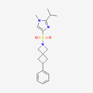 2-(1-Methyl-2-propan-2-ylimidazol-4-yl)sulfonyl-6-phenyl-2-azaspiro[3.3]heptane