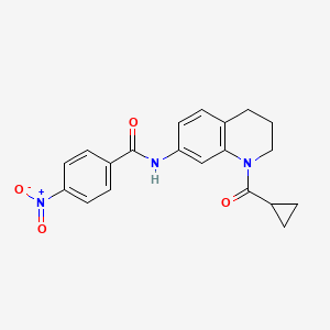 N-[1-(cyclopropanecarbonyl)-3,4-dihydro-2H-quinolin-7-yl]-4-nitrobenzamide
