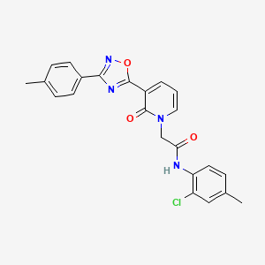 molecular formula C23H19ClN4O3 B2801751 N-(2-chloro-4-methylphenyl)-2-{3-[3-(4-methylphenyl)-1,2,4-oxadiazol-5-yl]-2-oxo-1,2-dihydropyridin-1-yl}acetamide CAS No. 1260631-28-4