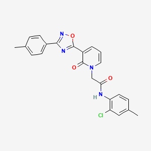 N-(2-chloro-4-methylphenyl)-2-[3-[3-(4-methylphenyl)-1,2,4-oxadiazol-5-yl]-2-oxopyridin-1(2H)-yl]acetamide