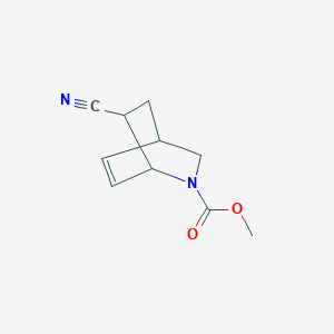 molecular formula C10H12N2O2 B2801753 Methyl 7-cyano-2-azabicyclo[2.2.2]oct-5-ene-2-carboxylate CAS No. 1909313-36-5