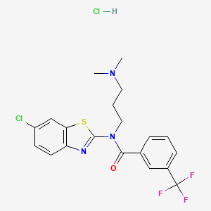 N-(6-chlorobenzo[d]thiazol-2-yl)-N-(3-(dimethylamino)propyl)-3-(trifluoromethyl)benzamide hydrochloride