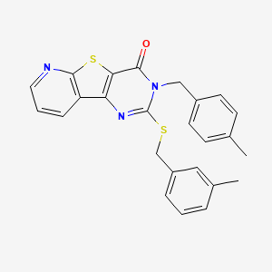 3-(4-methylbenzyl)-2-((3-methylbenzyl)thio)pyrido[3',2':4,5]thieno[3,2-d]pyrimidin-4(3H)-one