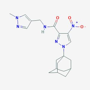 molecular formula C19H24N6O3 B280176 1-(1-ADAMANTYL)-N-[(1-METHYL-1H-PYRAZOL-4-YL)METHYL]-4-NITRO-1H-PYRAZOLE-3-CARBOXAMIDE 