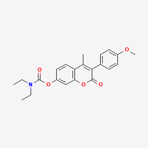 B2801760 3-(4-methoxyphenyl)-4-methyl-2-oxo-2H-chromen-7-yl diethylcarbamate CAS No. 869080-60-4