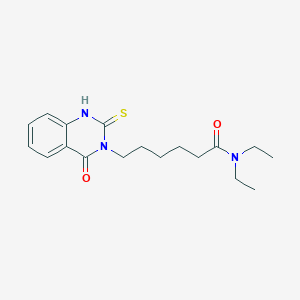 N,N-diethyl-6-(4-oxo-2-sulfanylidene-1H-quinazolin-3-yl)hexanamide