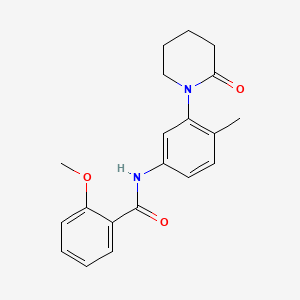B2801765 2-methoxy-N-(4-methyl-3-(2-oxopiperidin-1-yl)phenyl)benzamide CAS No. 941919-43-3