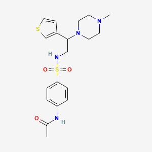 N-(4-(N-(2-(4-methylpiperazin-1-yl)-2-(thiophen-3-yl)ethyl)sulfamoyl)phenyl)acetamide