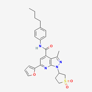 N-(4-butylphenyl)-1-(1,1-dioxidotetrahydrothiophen-3-yl)-6-(furan-2-yl)-3-methyl-1H-pyrazolo[3,4-b]pyridine-4-carboxamide