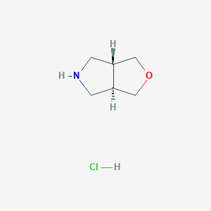 molecular formula C6H12ClNO B2801778 trans-3,3a,4,5,6,6a-hexahydro-1H-furo[3,4-c]pyrrole;hydrochloride CAS No. 2098127-37-6