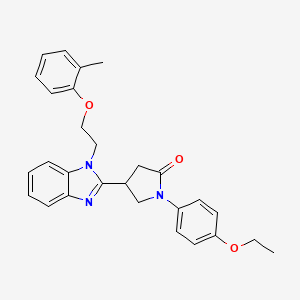 1-(4-ethoxyphenyl)-4-(1-(2-(o-tolyloxy)ethyl)-1H-benzo[d]imidazol-2-yl)pyrrolidin-2-one