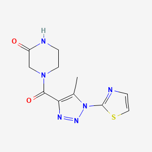 4-(5-methyl-1-(thiazol-2-yl)-1H-1,2,3-triazole-4-carbonyl)piperazin-2-one